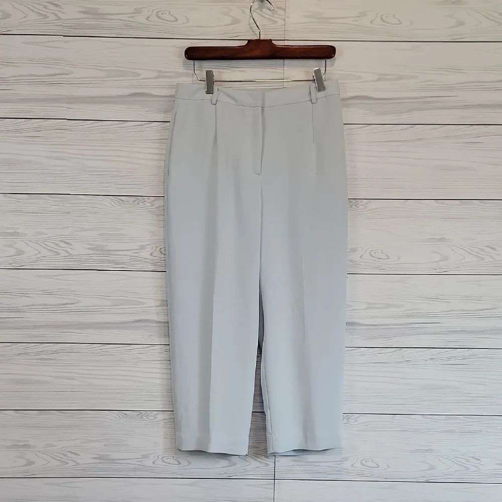 Yansi Fugel Cropped Dress Pants - Light Turquoise Blue Womens Size 8